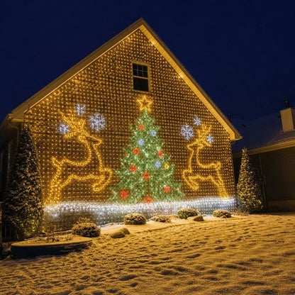 🎄Christmas LED House Net & Smart Outdoor Wall Curtain Light