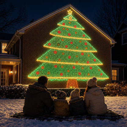 🎄Christmas LED House Net & Smart Outdoor Wall Curtain Light