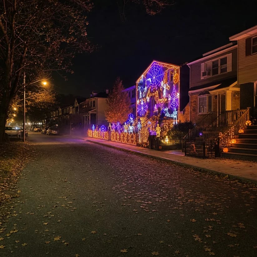 🎄Christmas LED House Net & Smart Outdoor Wall Curtain Light