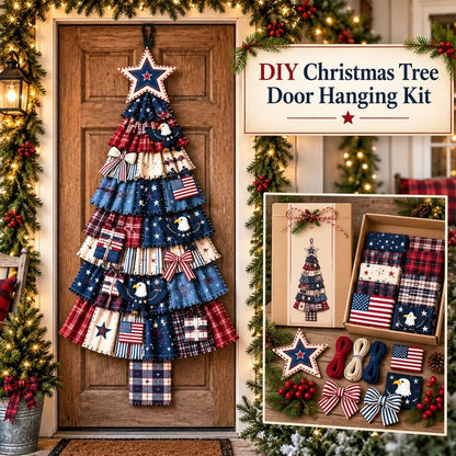 🎄 CHRISTMAS DOOR FAVORITE| DIY Christmas Tree Door Hanging Kit