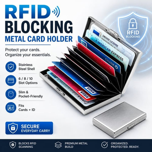 🛡️💳 RFID Blocking Metal Card Holder