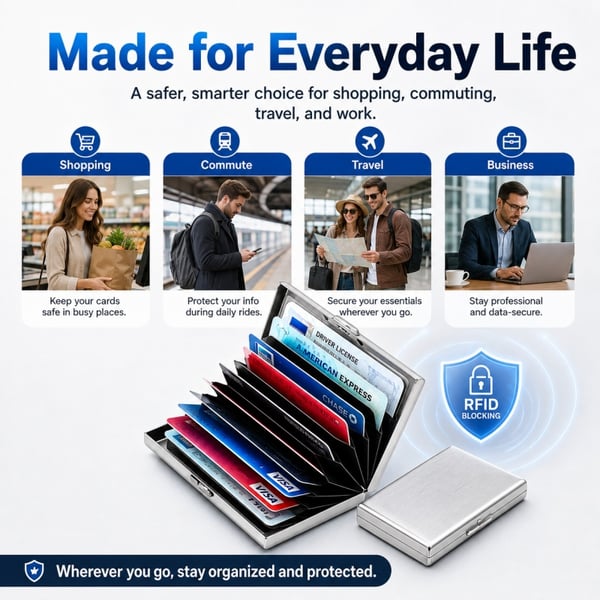 🛡️💳 RFID Blocking Metal Card Holder