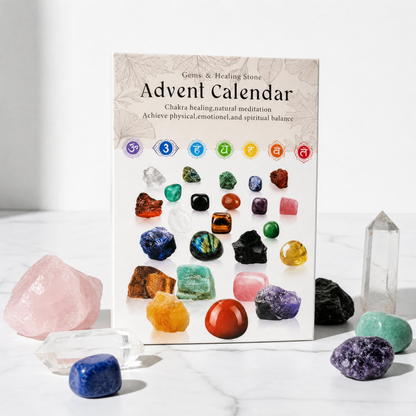 100% Hand-carved -💎Crystals Advent Calendar 2026-24 Days Chakra Crystals&Healing Stones🔮