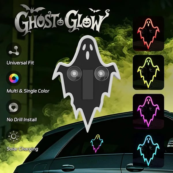 Solar Halloween Neon Light – Add a Spooky Glow to Your Car, Room & Party