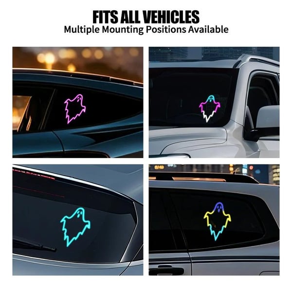 Solar Halloween Neon Light – Add a Spooky Glow to Your Car, Room & Party