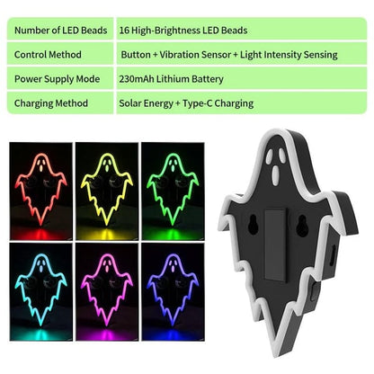 Solar Halloween Neon Light – Add a Spooky Glow to Your Car, Room & Party
