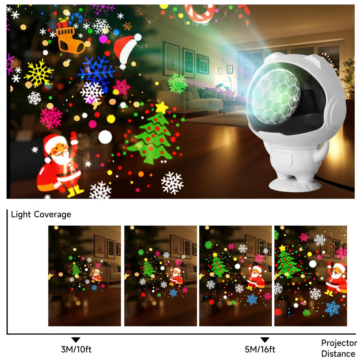 🎄👩‍🚀Astronaut-themed Christmas Projector Lights Indoor/Outdoor