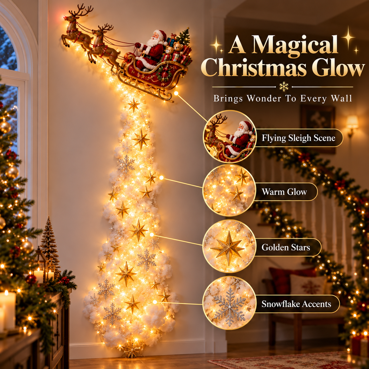 🌲Christmas Magic Trail Wall Light - A Little Christmas Magic, Right on Your Wall