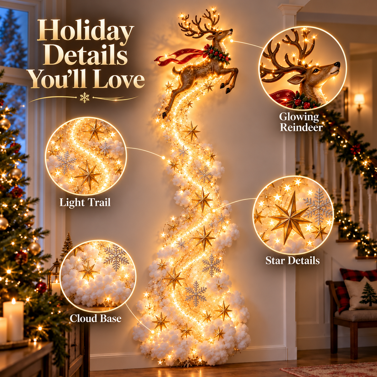 🌲Christmas Magic Trail Wall Light - A Little Christmas Magic, Right on Your Wall