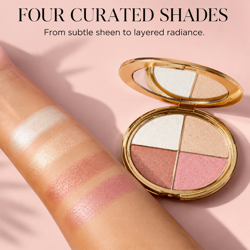 💄All‑In‑One Glow Makeup Palette: Eyeshadow, Blush, Highlighter, Contour Compact