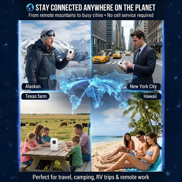 [Global Coverage, Free for Life] Boundless Portable Wi-Fi🛡️No SIM, No Contract, No Hidden Costs