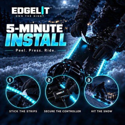 🏂 LED Snowboard Edge Light Kit – 7-Color Night Riding System