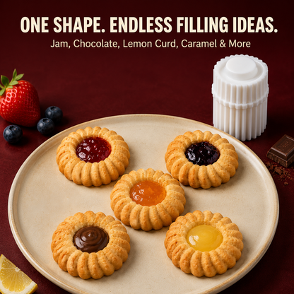 dht™⭐ Spiral Jam Cookie Press Mold – Beautiful Bakery-Style Cookies Made Easy