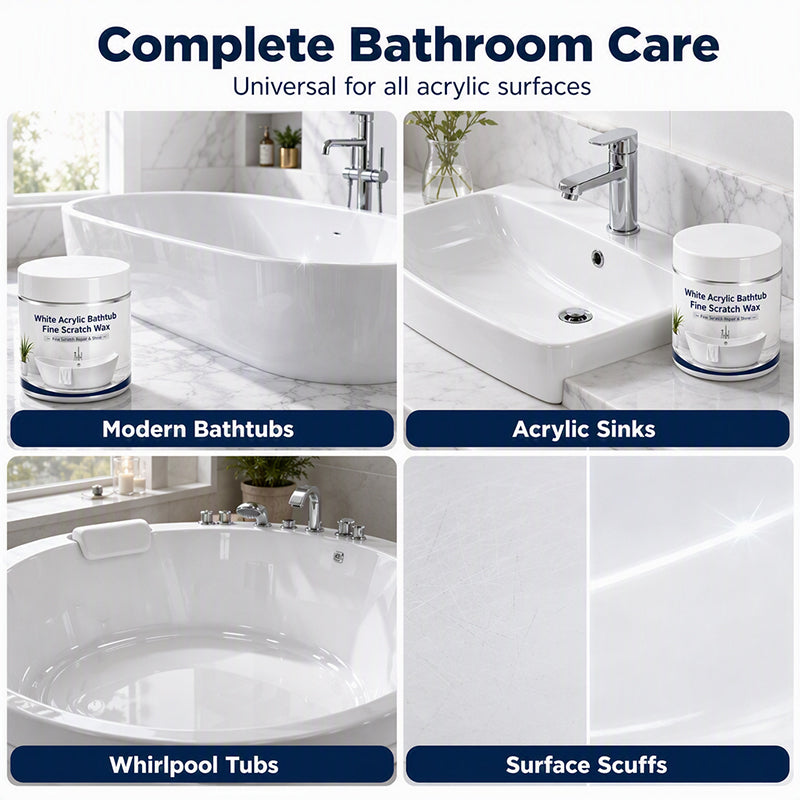 dht™⭐ Bathtub Scratch Repair Wax – White Acrylic Surface Touch-Up Kit