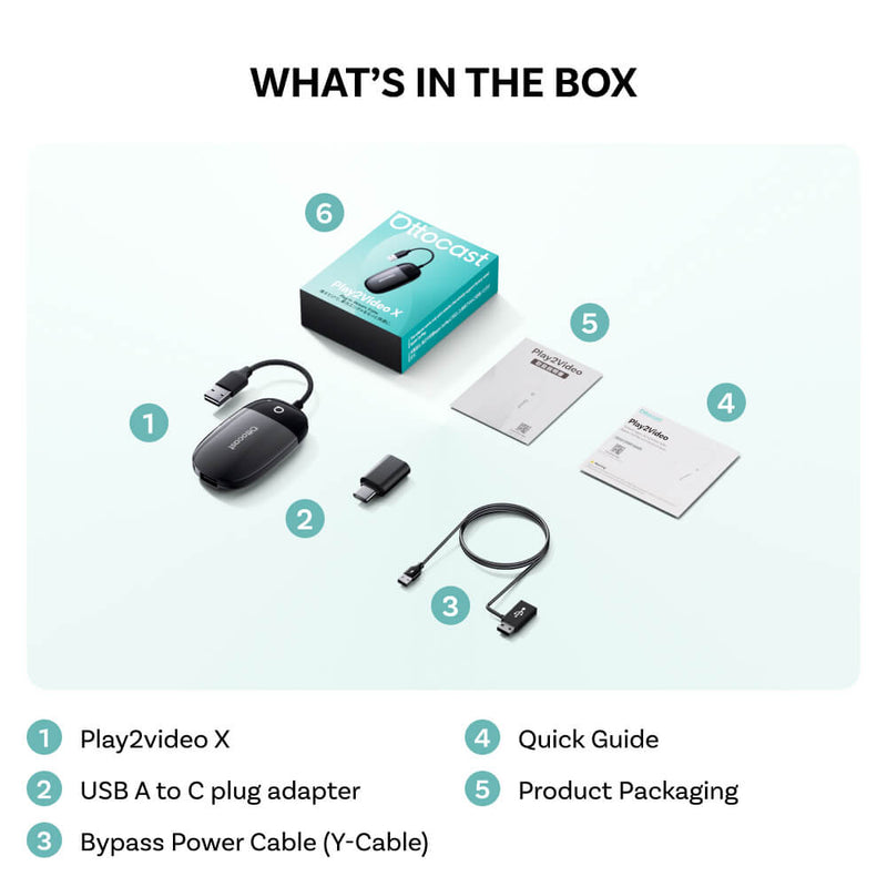 Play2Video X Wireless CarPlay/Android Auto All-in-1 Adapter