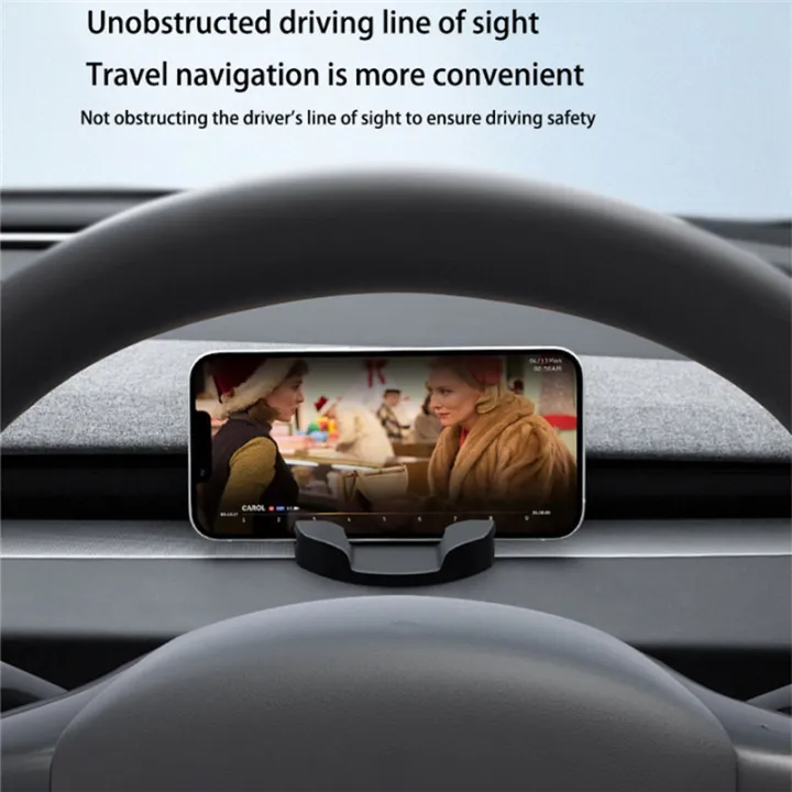 Phone Mount Holder Compatible with Tesla Model 3/Y 2021-2023 Model 3/Y 2024 Highland Accessories Silicone