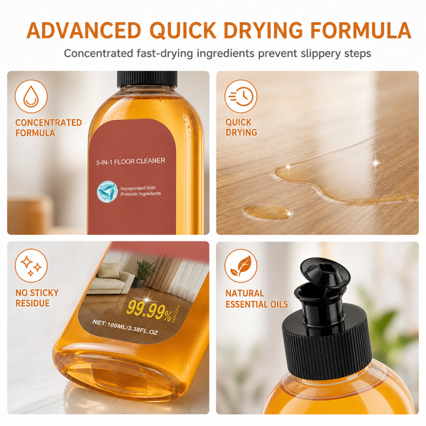 Floor Cleaner Liquid for Tile Floor Care & Stain Removal