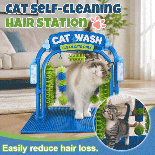 😺 Self-Grooming Cat Wash Station – Automatic Cat Grooming Brush