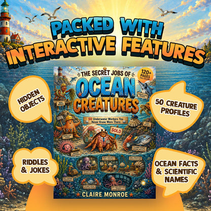 🧒The Secret & Curious Nature Encyclopedia Collection – Backyard & Ocean Creatures Set