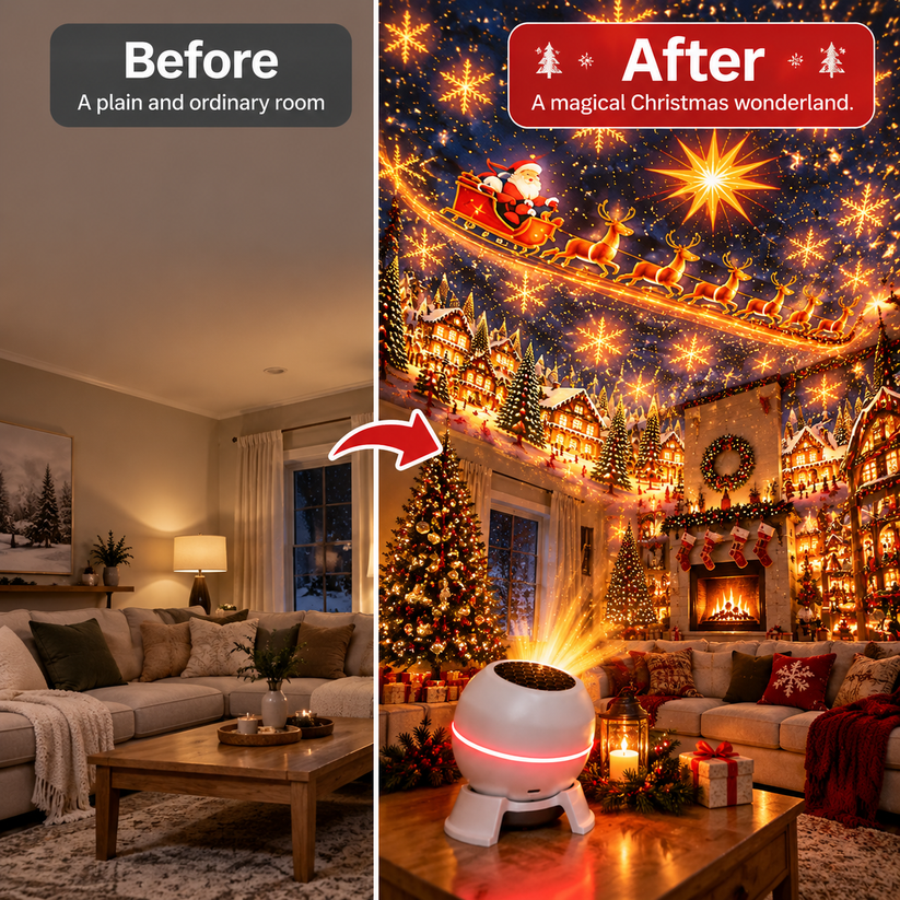 🎉✨Turn Any Room Into a Christmas Wonderland – Holiday Projection Night Light