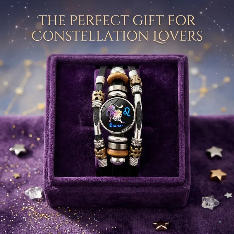 ♈ Glow-in-the-Dark Zodiac Bracelet – 12 Star Signs
