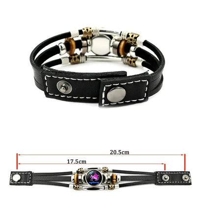 ♈ Glow-in-the-Dark Zodiac Bracelet – 12 Star Signs