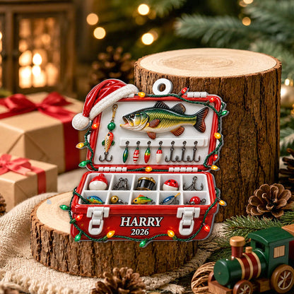 Fishing Tackle Box 3D Ornament For Fisherman, Dad Fishing Man Gifts