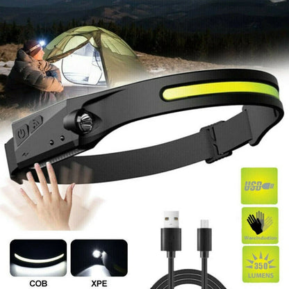 230° Panoramic Adventure LED Headlamp – Ultra Bright Hands-Free Outdoor Waterproof Head Light