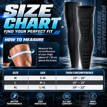 🦵✅Pro Honeycomb Anti-Collision Full-Leg Compression Guard