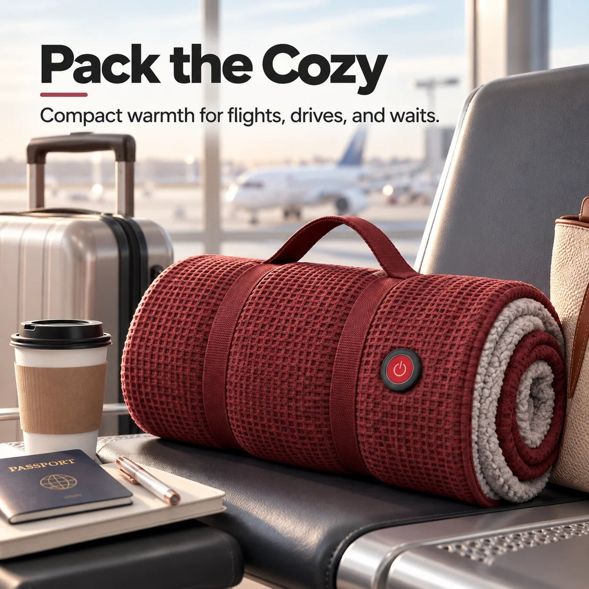 🧣 Wearable Heated Blanket – Cozy Hands-Free Warmth