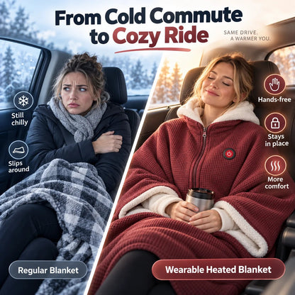 🧣 Wearable Heated Blanket – Cozy Hands-Free Warmth