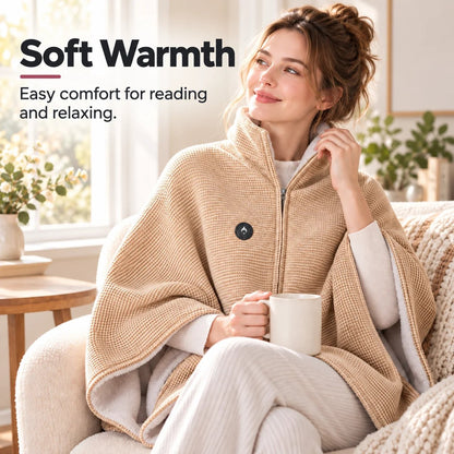 🧣 Wearable Heated Blanket – Cozy Hands-Free Warmth