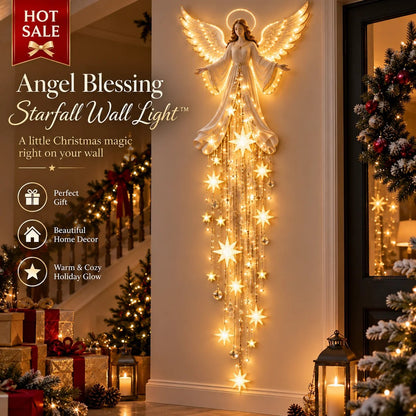 ✨Angel Blessing Starfall Wall Light – Angel Christmas Wall Decor