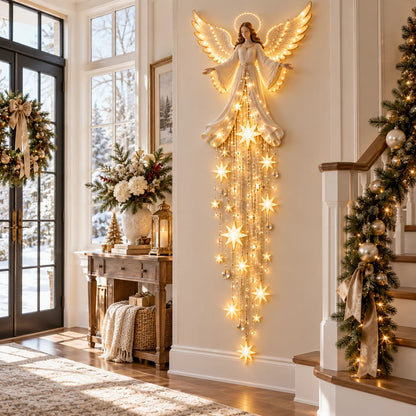✨Angel Blessing Starfall Wall Light – Angel Christmas Wall Decor
