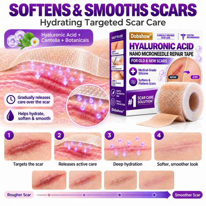 Medical-Grade Nano Microneedle Scar Repair Tape: Targeted Scar Care For Surgical, C-Section, Raised & Stubborn Scars
