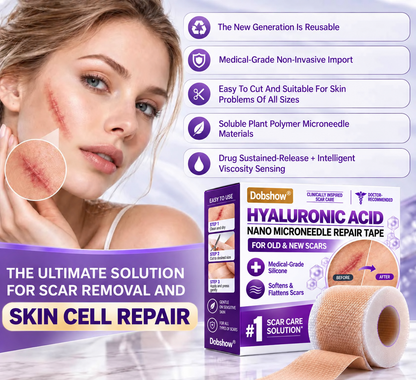 Medical-Grade Nano Microneedle Scar Repair Tape: Targeted Scar Care For Surgical, C-Section, Raised & Stubborn Scars