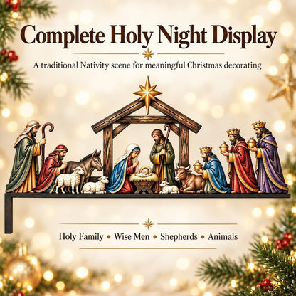 Nativity Scene Door Topper Christmas Front Door Frame Decor for Entryway