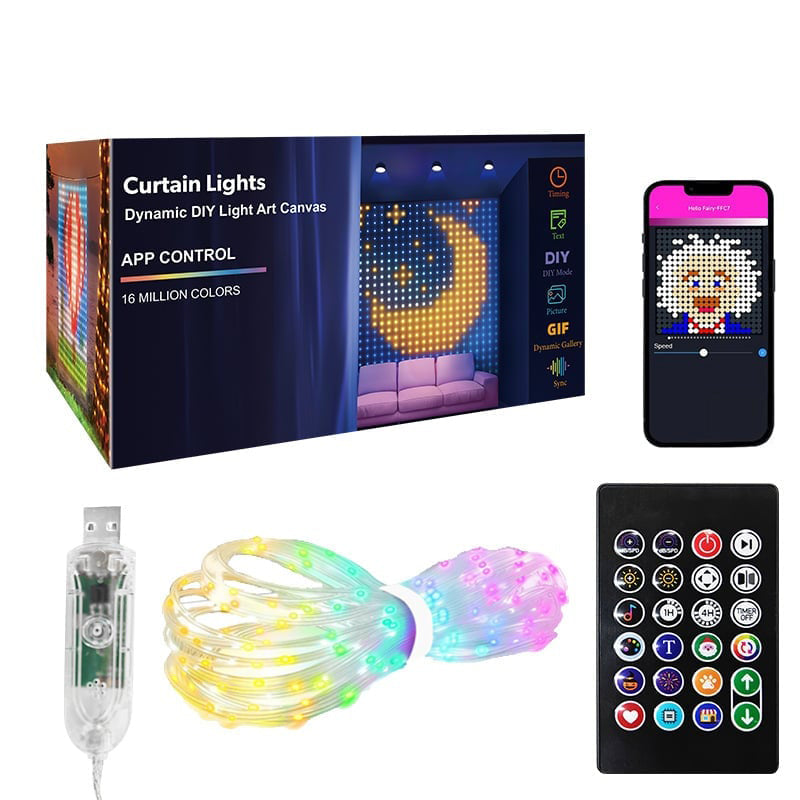 🎄 Christmas Waterproof LED Curtain String Lights – Create a Magical Holiday Glow