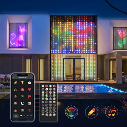 🎄 Christmas Waterproof LED Curtain String Lights – Create a Magical Holiday Glow