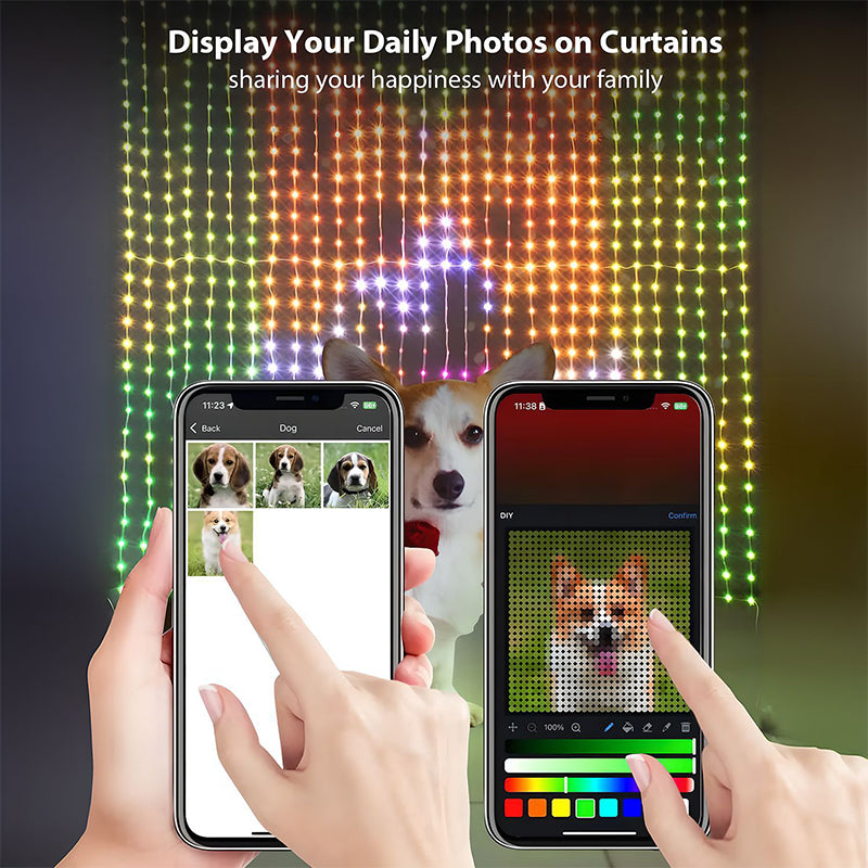 🎄 Christmas Waterproof LED Curtain String Lights – Create a Magical Holiday Glow