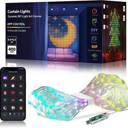 🎄 Christmas Waterproof LED Curtain String Lights – Create a Magical Holiday Glow