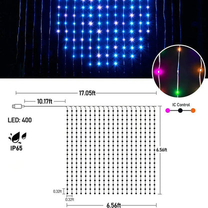 🎄 Christmas Waterproof LED Curtain String Lights – Create a Magical Holiday Glow