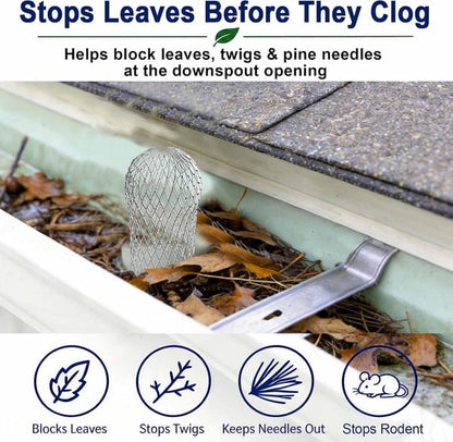 （ 6 PCS）Aluminum Alloy Gutter Guard, Clog‑Free Leaf & Debris Catcher for Gutter Downspout Household Drainage