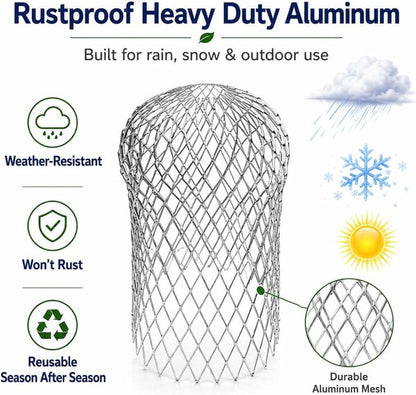 （ 6 PCS）Aluminum Alloy Gutter Guard, Clog‑Free Leaf & Debris Catcher for Gutter Downspout Household Drainage