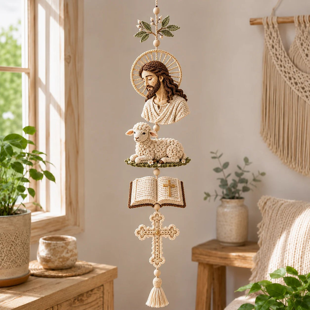 ✝️🧵Blessed Faith Hanging Cascade DIY Crochet Kit