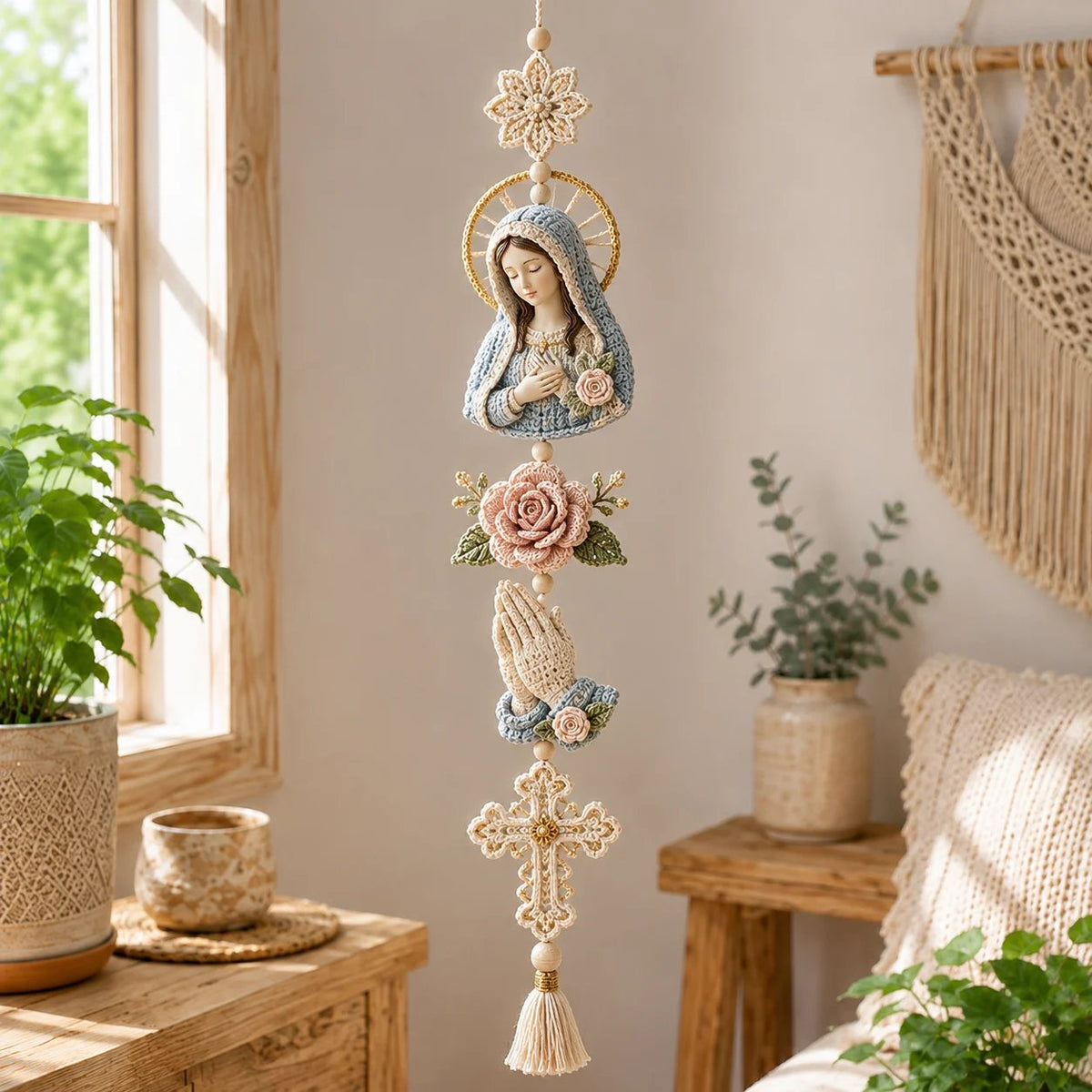✝️🧵Blessed Faith Hanging Cascade DIY Crochet Kit