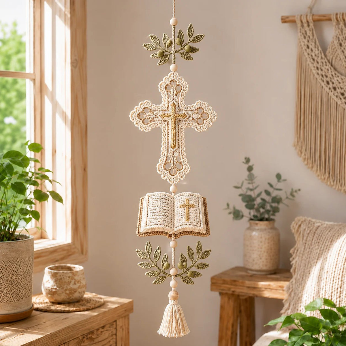 ✝️🧵Blessed Faith Hanging Cascade DIY Crochet Kit