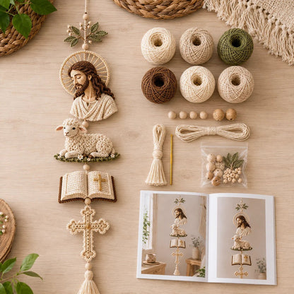 ✝️🧵Blessed Faith Hanging Cascade DIY Crochet Kit
