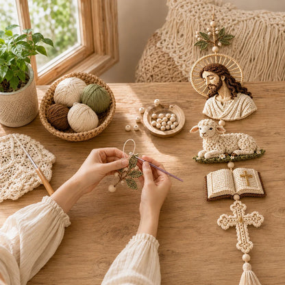 ✝️🧵Blessed Faith Hanging Cascade DIY Crochet Kit