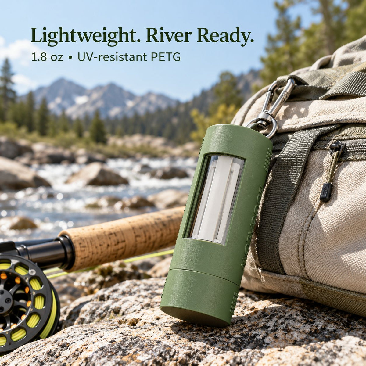 🎣 Wearable Fly Box | Hands-Free Storage with Quick-Access Swivel Clip & Clear Window Design